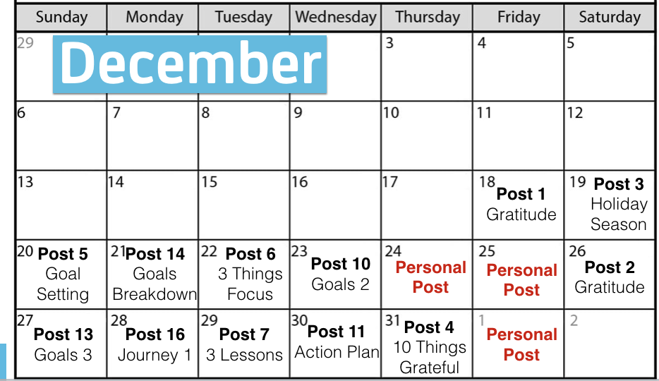 Content Calendar for Network Marketing